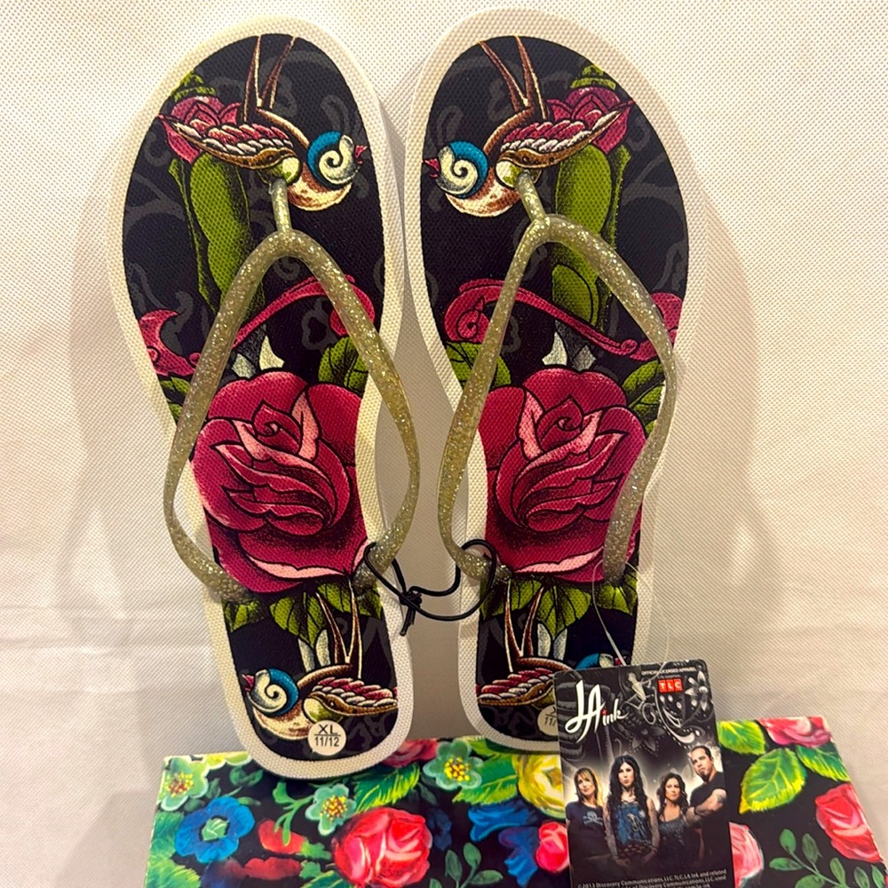LA Ink Flip Flops New with Tags Size XL 11/12
